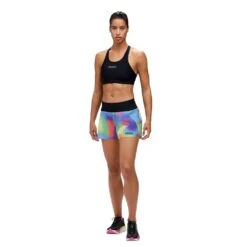 Hoka Women's 4" Glide Short - Black Multi -Elara Wear Shop 1135016 MULT 03 1
