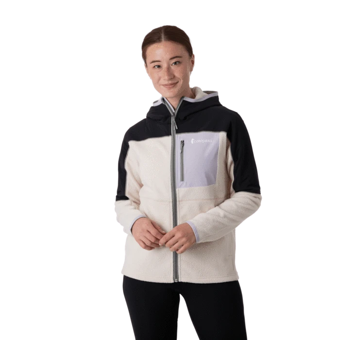 Cotopaxi Women's Abrazo Hooded Full-Zip Fleece Jacket - Black & Cream 3 Cotopaxi Women's Abrazo Hooded Full-Zip Fleece Jacket - Black & Cream - Image 3