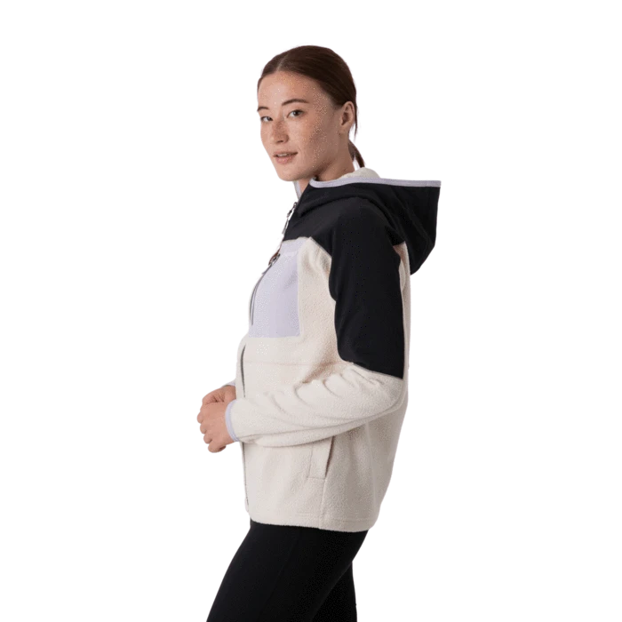 Cotopaxi Women's Abrazo Hooded Full-Zip Fleece Jacket - Black & Cream 4 Cotopaxi Women's Abrazo Hooded Full-Zip Fleece Jacket - Black & Cream - Image 4