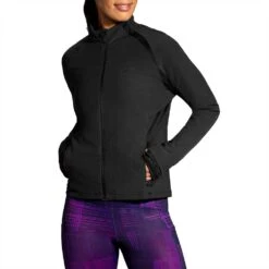BROOKS Women's Fusion Hybrid Jacket - Black -Elara Wear Shop 221499 001 MA Fusion Hybrid Jacket