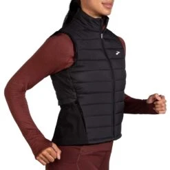 BROOKS Women's Shield Hybrid Vest 2.0 - Black -Elara Wear Shop 221556 001 MV Shield Hybrid Vest 2