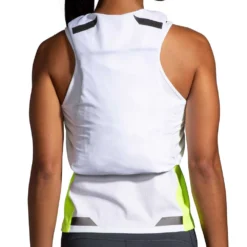 BROOKS Women's Run Visible Convertible Jacket - White/Asphalt/Nightlife -Elara Wear Shop 221560 134 D10 Run Visible Convertible Jacket