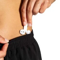 BROOKS Women's Moment 5" Shorts - Black -Elara Wear Shop 221582 001 D2 Moment 5in Short