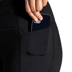 BROOKS Women's Moment 8" Short Tight - Black -Elara Wear Shop 221585 001 D2 Moment 8in Short Tight