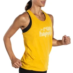 BROOKS Women's Distance Tank 2.0 - Htr Sundial/Retro RH -Elara Wear Shop 221606 726 MV Distance Tank 2