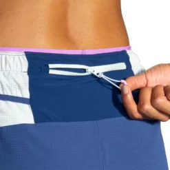 BROOKS Women's High Point 3" 2-in-1 Short - Aegean/Lt Slate -Elara Wear Shop 221611 462 D1 High Point 3in 2in1 Short