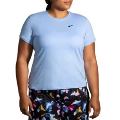 BROOKS Women's Distance Short Sleeve 2.0 - Lt Lavender -Elara Wear Shop 221614 422 MF Distance Short Sleeve 2