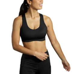 BROOKS Women's Dare Crossback Run Bra 2.0 -Black -Elara Wear Shop 350084 001 MA Dare Crossback Run Bra 2