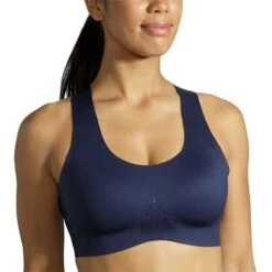 BROOKS Women's Dare Crossback 2.0 Run Bra - Navy -Elara Wear Shop 350084 451 MF Dare Crossback Run Bra 2