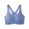 BROOKS Women's Dare Racerback 2.0 Run Bra - Blue Lavender Terrain Print