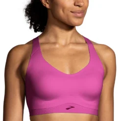 BROOKS Women's Dare Strappy 2.0 Run Bra - Frosted Mauve -Elara Wear Shop 350088 607 MF Dare Strappy Run Bra 4