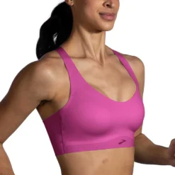 BROOKS Women's Dare Strappy 2.0 Run Bra - Frosted Mauve -Elara Wear Shop 350088 607 MV Dare Strappy Run Bra 4
