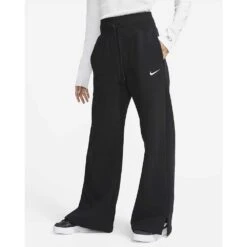 Nike Women's Fleece High Rise Pant Wide - Black