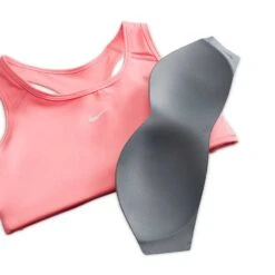 Women's Nike Dri-Fit Swoosh Pad Bra - Coral Chalk -Elara Wear Shop AURORA BV3636 612 PHSYM002 2000