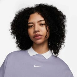 Women's Nike Pheonix Fleece Oversized Crew - Indigo Hazel -Elara Wear Shop AURORA DQ5761 519 PHSYM001 2000