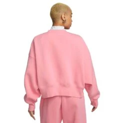 Women's Nike Phoenix Fleece Oversized Crew - Coral Chalk -Elara Wear Shop AURORA DQ5761 611 PHSBM001 2000