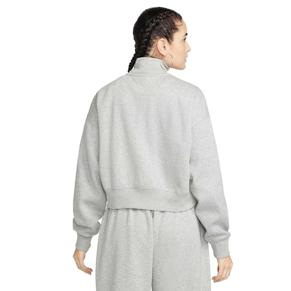 Nike Women's Sportswear Phoenix Fleece Top - Dark Grey Heather/Sail 4 Nike Women's Sportswear Phoenix Fleece Top - Dark Grey Heather/Sail - Image 4