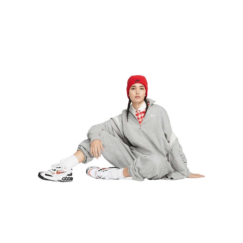 Nike Women's Sportswear Phoenix Fleece Top - Dark Grey Heather/Sail 2 Nike Women's Sportswear Phoenix Fleece Top - Dark Grey Heather/Sail - Image 2