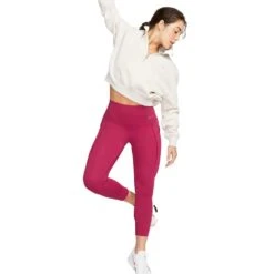 Women's Nike Universa Leggings - Noble Red -Elara Wear Shop AURORA DQ5897 620 PHSFM001 2000