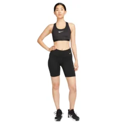 Women's Nike Dri-FIT Swoosh High Support Bra - Black -Elara Wear Shop AURORA DX6815 010 PHSYM005 2000