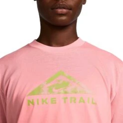 Women's Nike Dri-Fit Tee Short Sleeve Trail - Coral Chalk/Bright Cactus -Elara Wear Shop AURORA DX7896 611 PHSYM001 2000 1