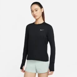 Women's Nike Element Crew - Black/Reflective Silver -Elara Wear Shop CU3277 010 PHSFM001 2000