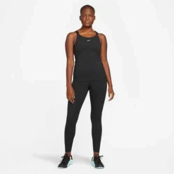 Women's Nike Dri-Fit One Luxe Slim Fit Strappy Tank- Black -Elara Wear Shop DD4931 010 PHSYM003