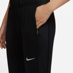 Women's Nike Therma-FIT Essential Running Pants - Black/Black/Reflective Silver -Elara Wear Shop DD6472 010 PHSYM002 2000