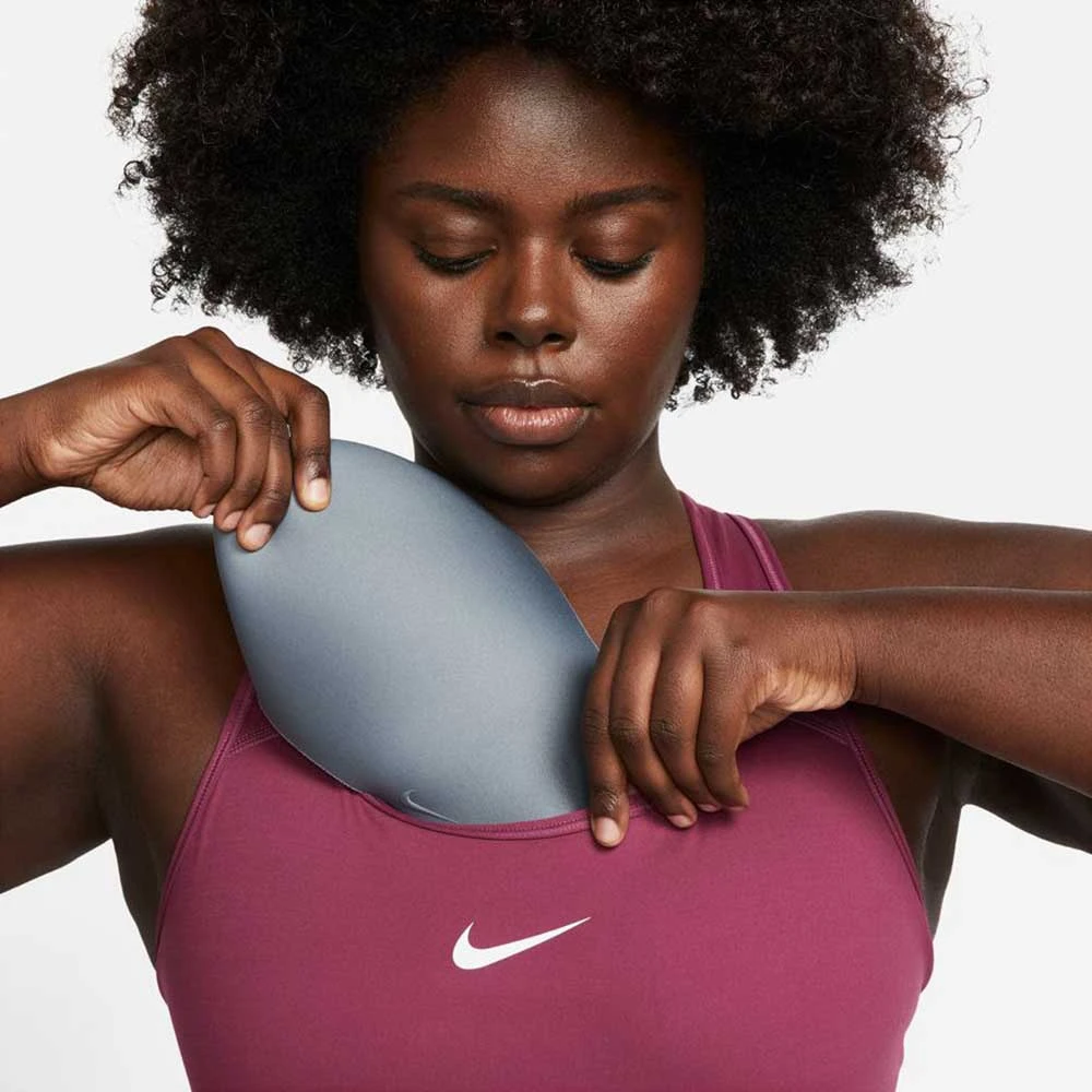 Nike Women's Swoosh Bra - Rosewood 5 Nike Women's Swoosh Bra - Rosewood - Image 5