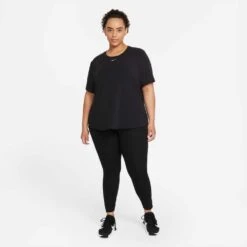 Nike Women's One Luxe Women's Standard Fit Short-Sleeve Top - Black -Elara Wear Shop DJ6751 010 PHSYM003 1