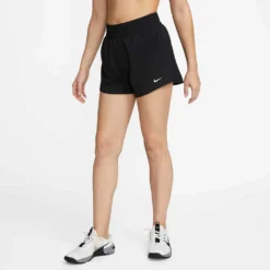 Women's Nike One Dri-Fit High Rise 3in Short - Black -Elara Wear Shop DX6014 010 PHSFM001 1500