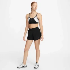 Women's Nike One Dri-Fit High Rise 3in Short - Black -Elara Wear Shop DX6014 010 PHSYM003 1500