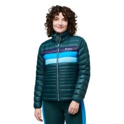 Cotopaxi Women's Fuego Down Jacket - Deep Ocean Stripes 6 Cotopaxi Women's Fuego Down Jacket - Deep Ocean Stripes -Elara Wear Shop F22 W Fuego Down Jacket Deep Ocean Stripes 1083