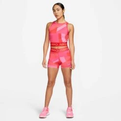 Nike Women's Dri-Fit Crop Tank Top - Bright Crimson/Hot Punch