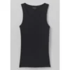 Prana Women's Foundation Rib Tank Top - Black Heather