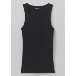 Prana Women's Foundation Rib Tank Top - Black Heather