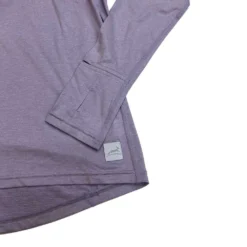 Women's Performance Tech 1/4 Zip - Heather Soft Lilac/Light Gray Woven Gazelle Patch -Elara Wear Shop IMG 1654