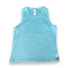 Women's Performance Tech High Neck Tank - Heather Aqua Splash/Light Gray Woven Gazelle Patch