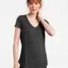 LOLE Women's Everyday V-Neck Short Sleeve -Black Beauty
