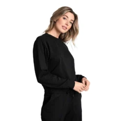 LOLE Women's Om Tech Crew Neck Long Sleeve Top - Black Beauty -Elara Wear Shop LSW4404 N415 3 2048x2860 eb55e84c 1a40 47ec 89d0 db514259dd57