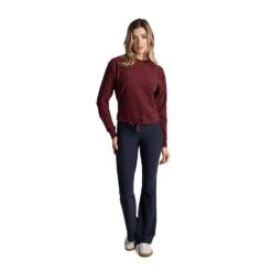 LOLE Women's Om Tech Crew Neck Long Sleeve Top - Port Heather -Elara Wear Shop LSW4404 R425 4 2048x2860 0a6c029f b1aa 4333 882a c3f89e0c99ee