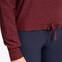 LOLE Women's Om Tech Crew Neck Long Sleeve Top - Port Heather -Elara Wear Shop LSW4404 R425 6 2048x2860 70e3ff1f 07a9 4ac2 b8b5 11f1d199d7c5