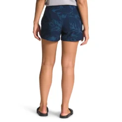 NORTH FACE Women's Never Stop Wearing Short - Summit Navy Tropical Paintbrush Print -Elara Wear Shop NF0A7WS9 I7J back