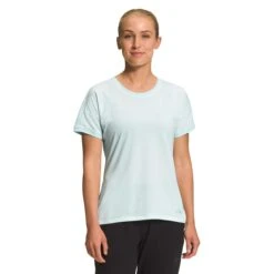 NORTH FACE Women's Dawndream Short-Sleeve- Skylight Blue Heather