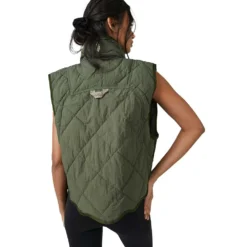 Women's Quinn Quilted Puffer Vest - Everglades -Elara Wear Shop OB1360548 3352 c