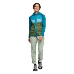 Cotopaxi Women's Capa Insulated Hooded Jacket - Gulf/Pine -Elara Wear Shop S23 W Capa Hybrid Insulated Hooded Jacket Gulf Pine 1