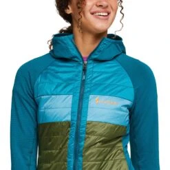 Cotopaxi Women's Capa Insulated Hooded Jacket - Gulf/Pine -Elara Wear Shop S23 W Capa Hybrid Insulated Hooded Jacket Gulf Pine 11