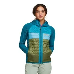 Cotopaxi Women's Capa Insulated Hooded Jacket - Gulf/Pine -Elara Wear Shop S23 W Capa Hybrid Insulated Hooded Jacket Gulf Pine 4