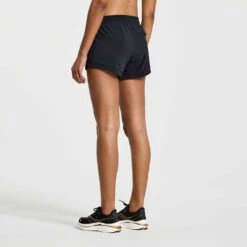 Saucony Women's Outpace 3" Running Short - Black -Elara Wear Shop SAW800422 BK 5