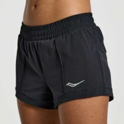 Saucony Women's Outpace 3" Running Short - Black -Elara Wear Shop SAW800422 BK 7